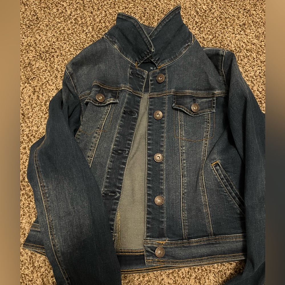 Cat and Jack Dark blue denim Girls jean jacket